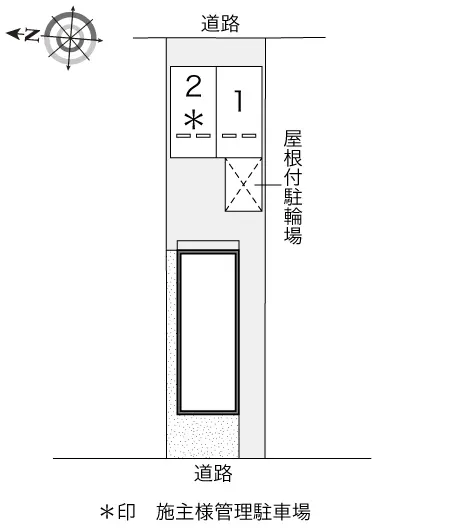 ★手数料０円★岡山市北区番町１丁目 月極駐車場